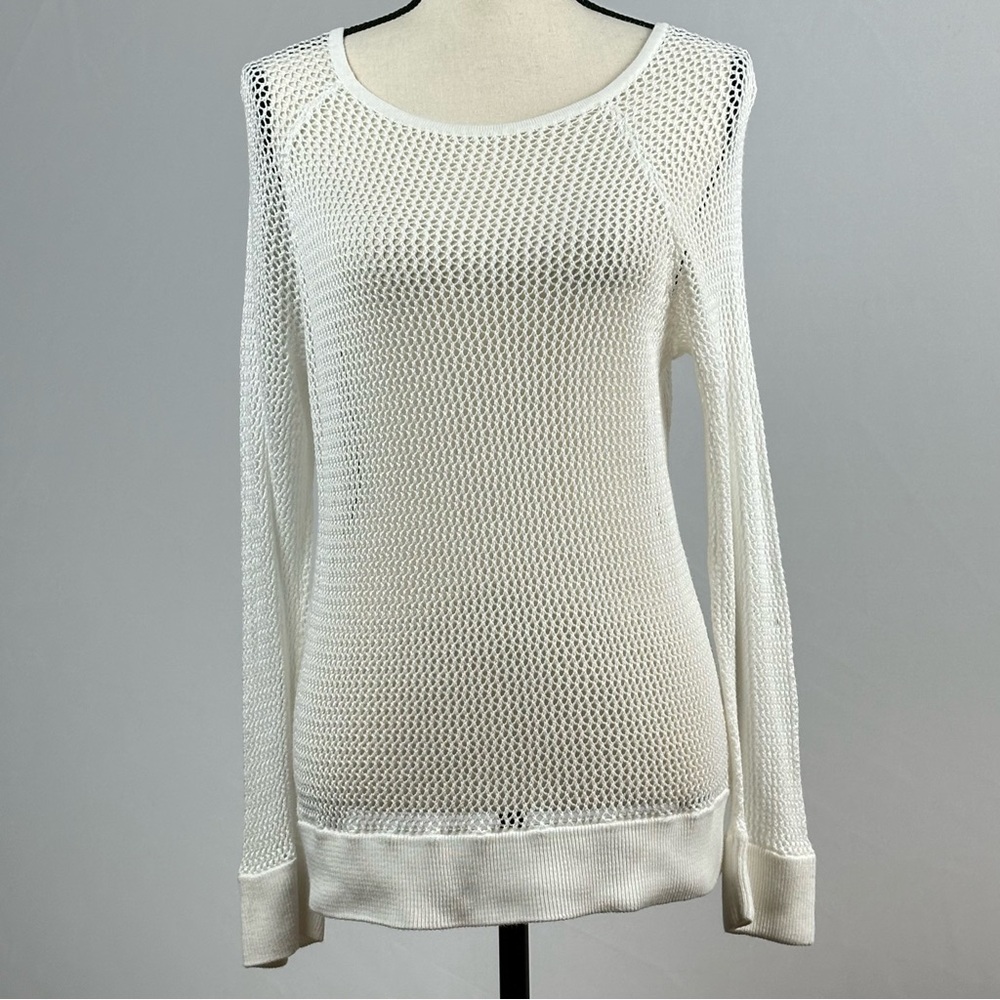 525 AMERICA White mesh cotton sweater - size large
